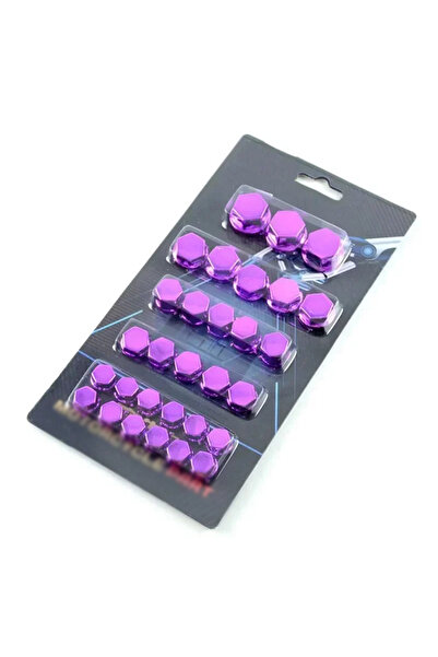 Choice4 Purple 30pcs Motorcycle Colored Nut Cover Modification Screw Cap Deco...
