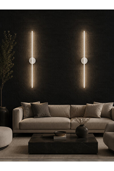 ST LİGHTİNG Modern Dekoratif Led Duvar Aplik 70 Cm Günışığı BEYAZ * 1 Adet ( ...
