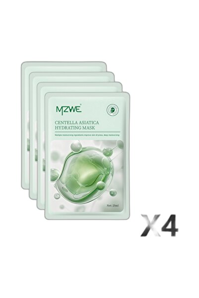 MZWE Set de 4 măști faciale coreene - CENTELLA ASIATICA, Calmante + Reparatoa...