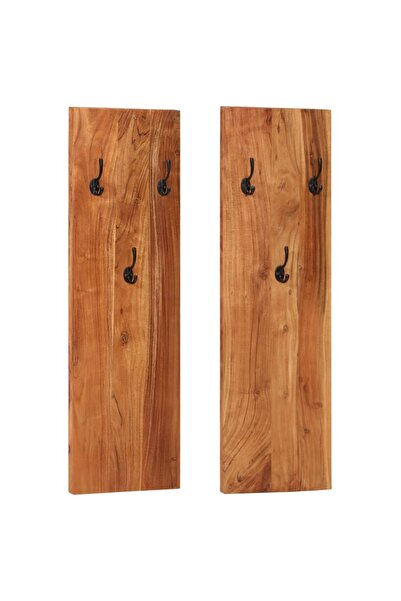 Concept Cuier de haine de perete 2 buc. 36x3x110 cm lemn masiv acacia