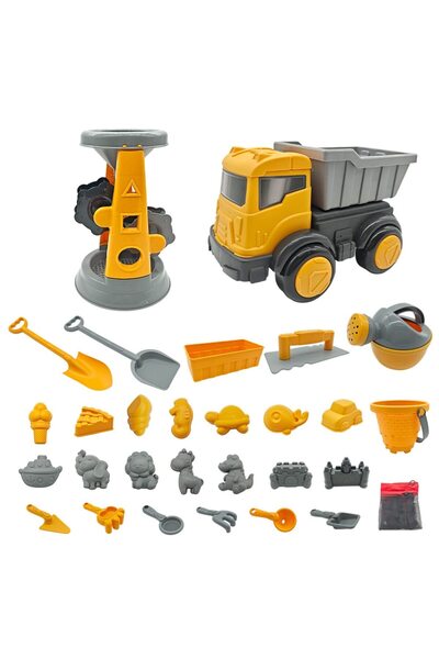 KidProtect Set Jucarii de Plaja si Nisip 30 Accesorii, Basculanta, Diferite F...