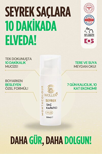 WOLLEN KOZMETİK Saç Kapatıcı Dolgunlaştırıcı Sıvı Krem 50 ml