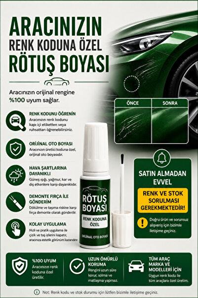 Flea Market Aracınızın Renk Koduna Özel Rötuş Boyası- ( Satın Almadan Evvel M...