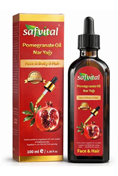 safvital Pomegranate Oil 100 ml Cold Pressed Pure Herbal Oil Skin Hair Care M...