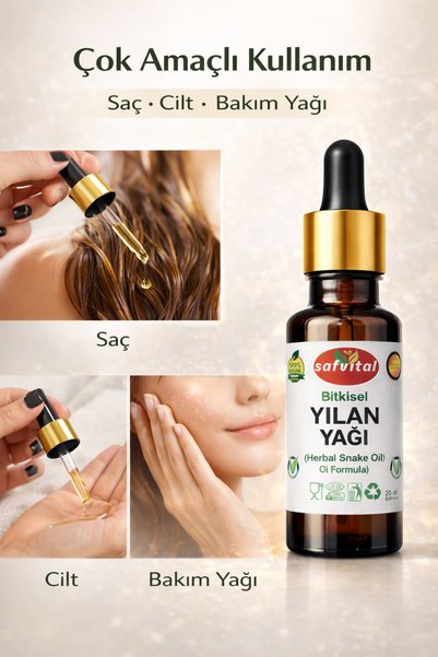 safvital Snake Oil Essential Aromatic 20 ml - Anti-Hair Loss Care Formula (Snake Oil) (20ml) Premium Care Oil
