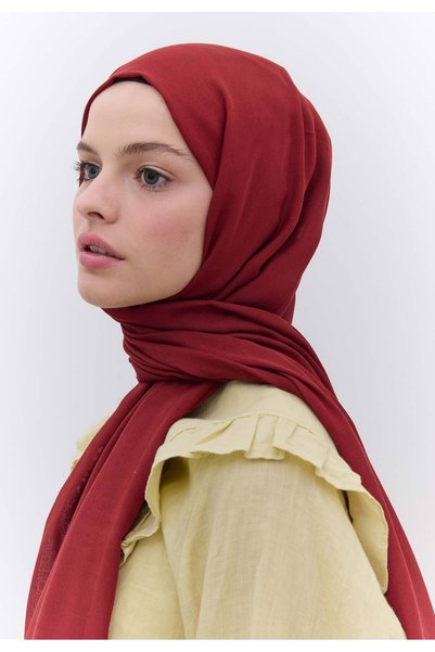 Freshscarfs Șal din viscoză Rami, roșu claret