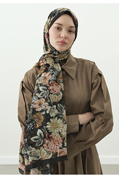 Freshscarfs Șal verde din bumbac și viscoză cu model Judith