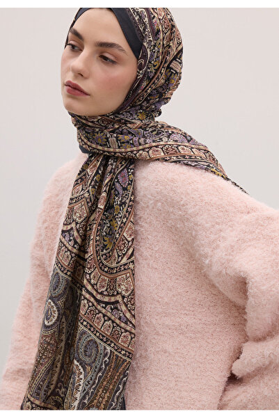 Freshscarfs Nordıc Paısley Desen Şal Orkide
