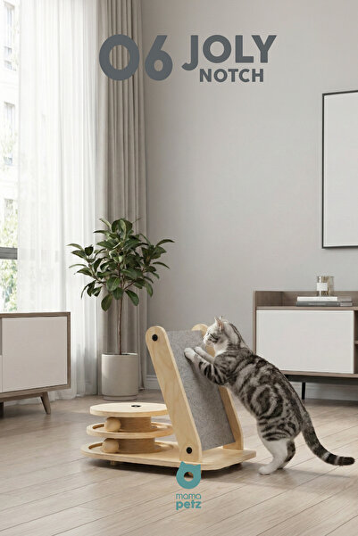 MAMATOYZ Mamapetz Jolly Notch Kedi Tırmanma Tahtası Ve oyuncağı