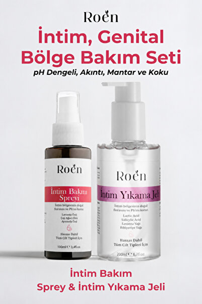 Roen Genital Bölge Koku, Akıntı ve Kasıntı Gidermeye Yardımcı İntim Sprey ve ...