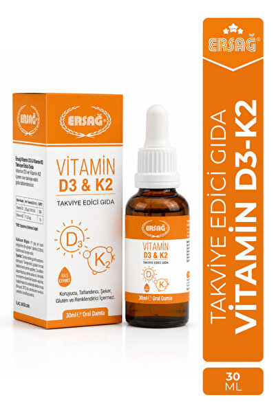 Ersağ Vitamin D3-K2 Takviye Edici Gıda 30 ML