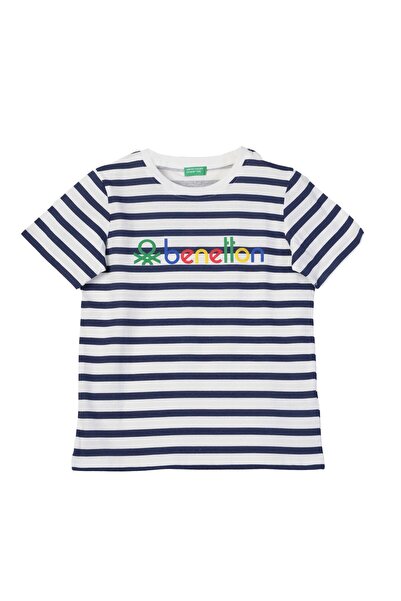 Benetton United Colors of Benetton dečija prugasta bela majica BNT-B21392