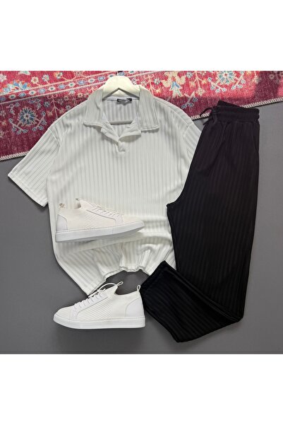 KONSEPT35 SET BĂRBAȚI CU GULER POLO, DIN LYCRA, ȚESĂTURĂ OTTOMANĂ, PENTRU PAR...