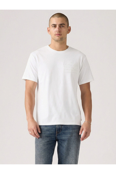 Levi's Muška bela Osnovni opuštena majica-A2082-0369