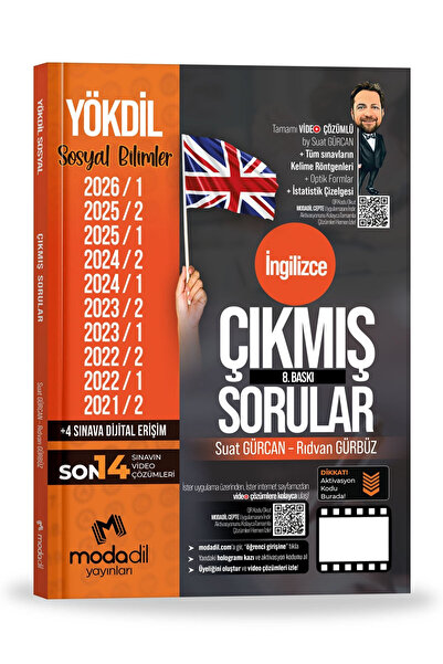 Modadil Yayınları Yökdil Sosyal Çıkmış Sorular Tamamı Video Çözümlü