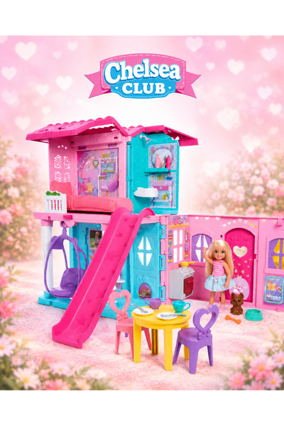 Fillikutum Chelsea Pop-Up Doll House Play Set 15+ Accessories Play Set Foldab...