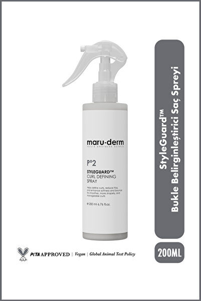 Maru.Derm StyleGuard™ Bukle Belirginleştirici Saç Spreyi – Dalgalı ve Kıvırcı...