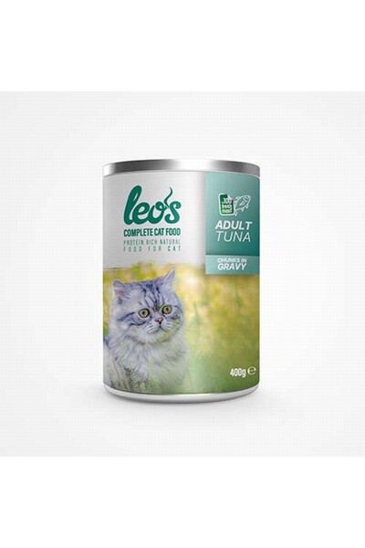 Leos Ton Balıklı Parça Etli Soslu Yetişkin Kedi Konservesi 400 Gr