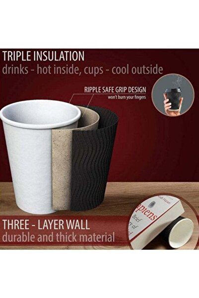 Arabest 50-Piece Ripple Cup,With Lid,High-Grade Material,Durable,Fade-Proof,E...