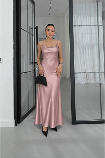Noi Belis Maxi Boy A-Line Satin Strap Woven Dress Ss26El0037