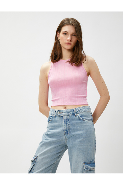 Koton Crop Athlete Crew Neck Sleeveless