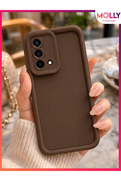 Molly Oppo A74 İçin Fallow Brown Kenarları Kalın Pan Silikon Kılıf