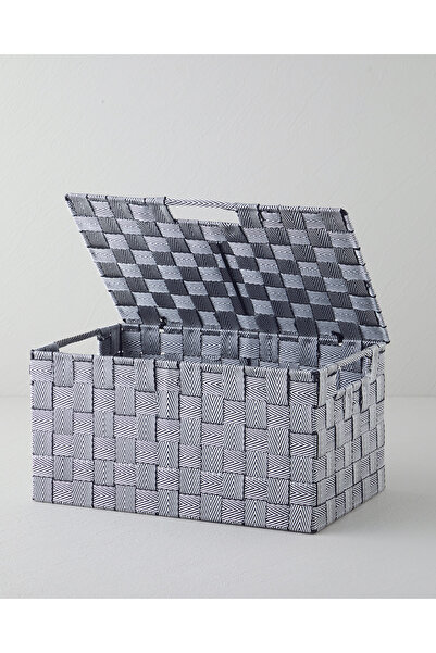 English Home Shine Saklama Kutusu 34x22x17,5 cm Siyah - Beyaz