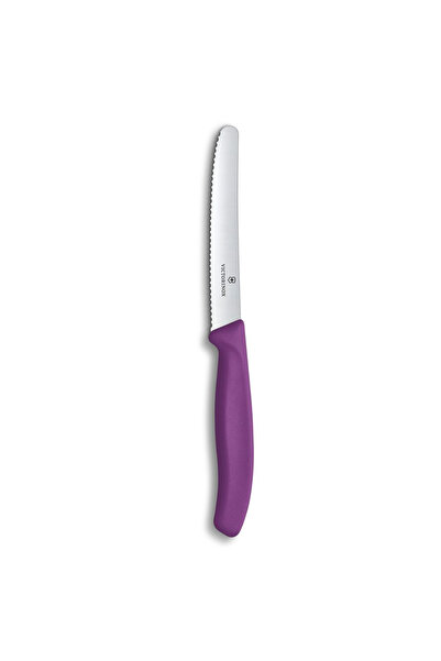 Victorinox Swiss Classic 11cm Tırtıklı Domates Bıçağı, Mor