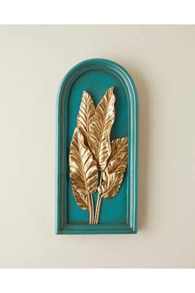 English Home Polin Polyresin Duvar Aksesuarı 15x3x32,5 cm Yeşil-Gold