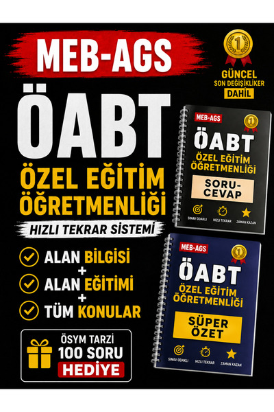 Pratik Kaynak Yayınları 2026 MEB-AGS ÖABT Özel Eğitim Öğretmenliği Süper Özet...