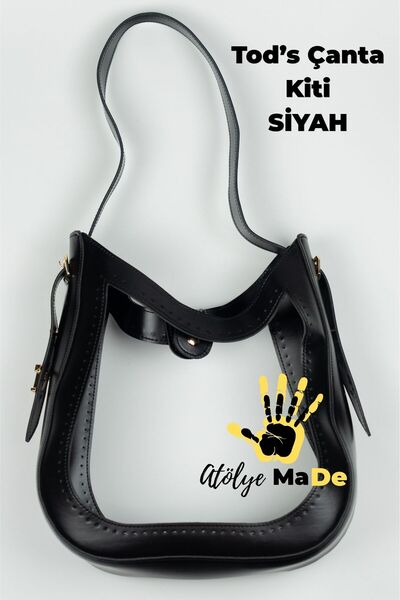 Atölye MaDe Kit de tricotat din piele - Noua creație Tod's - NEGRU - Kit de t...