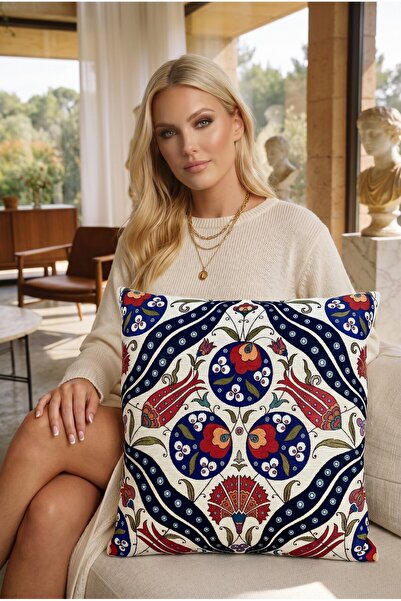 Chintar Tapiserie jacquard țesut lalele pernă decorativă / husă de pernă