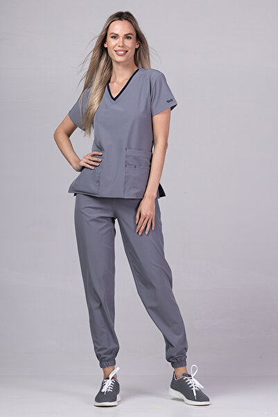 tag Costum medical PREMIUM EVA pentru femei, gri
