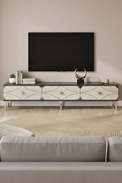 cnyr TSA1897ATS - ALFA TSA180 TV STAND, TV SEHPASI ve TV ÜNİTESİ ANTRASİT - T...
