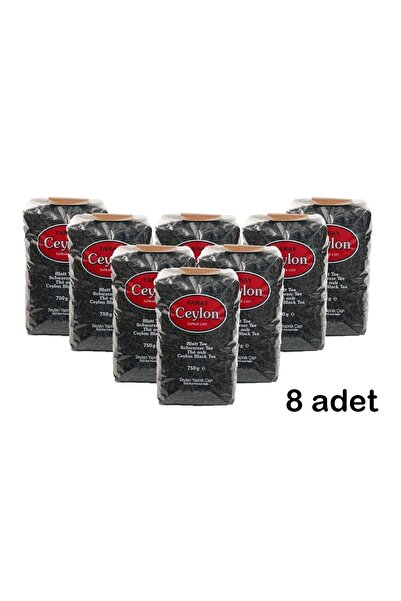 Tanay Ceylon Ithal Sri Lanka Siyah Yaprak Seylan Çayı Kaçak Çay 750 gr X 8 Ad...