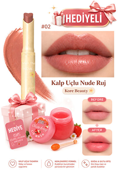 magic casa Gifted Heart Tip Number 02 Lipstick – Glassy Shiny Look