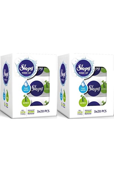Sleepy Facial Cleansing Towel Bamboo Make up 120 Sheets (6Pk*20)