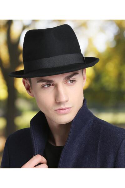 Confortino Men's luxury felt hat - Made in ROMANIA - navy blue hat, felt hat,...