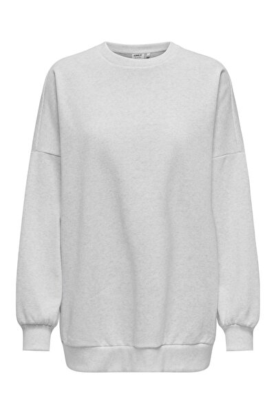 ONLY ONLDAZE L/S OVERSIZE O-NECK SWT Hanorac gri pentru femei - 15335172