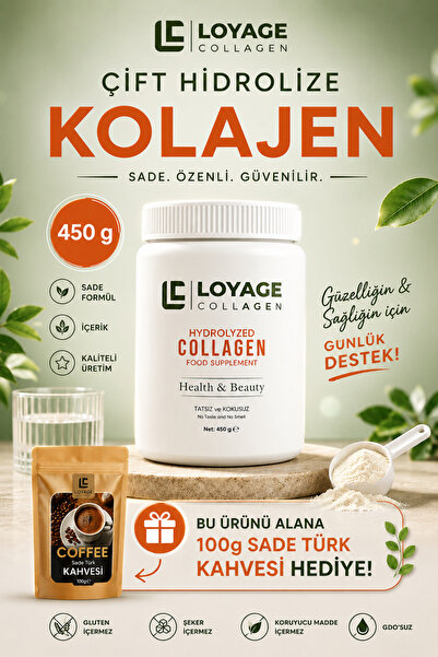 LOYAGE Highly Bioactive Double Hydrolyzed Pure Collagen Collagen 450Gr 45 Day...