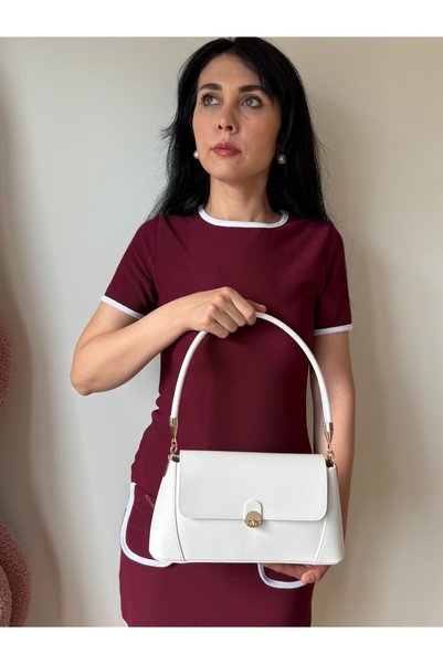 lalettobags Women's Lale Model White Hand & Shoulder Bag