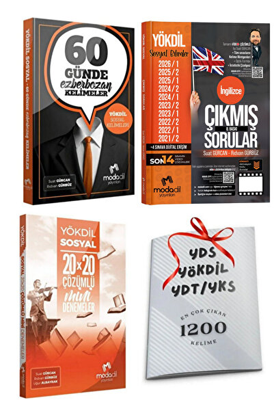 Modadil Yayınları Yökdil Sosyal 60 Günde Ezberbozan Kelimeler-Çıkmış Sorular-...