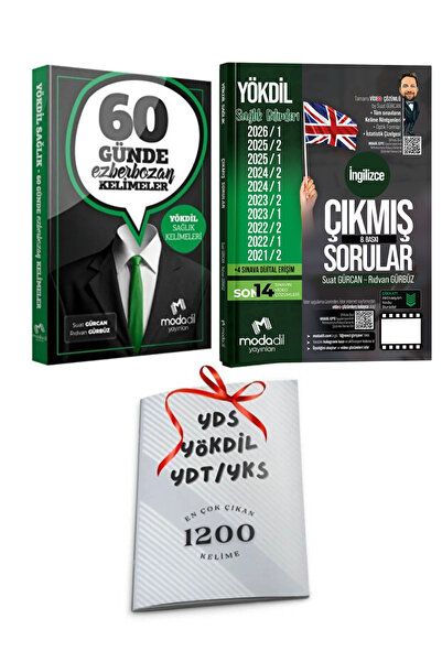 Modadil Yayınları Yökdil Sağlık 60 Günde Ezberbozan Kelimeler-Sağlık Çıkmış S...