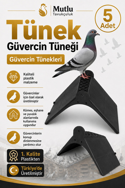 MUTLU TAVUKÇULUK Tünek Güvercin Bekar Tüneği 5 Adet Plastik Duvar Tipi Tünek ...