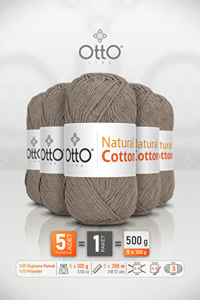 Otto Bumbac Natural - Vizon (6061) - Pachet de 5 - 2mm/100gr/200m - Fir de bu...