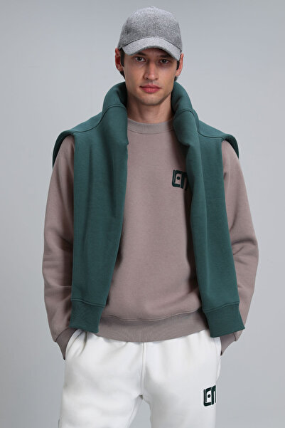 Lufian Owen Erkek Sweatshirt Vizon