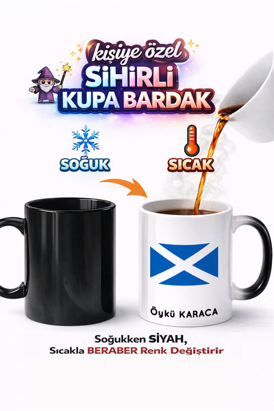 Kirbi Reklam كوب سحري من البورسلين مطبوع على الوجهين بعلم ويلز من المملكة الم...