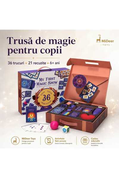 Mideer Set trusa de magie pentru copii My First Magic Show MiDeer, 36 trucuri...