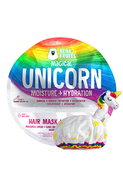 Bear Fruits Mască de păr magică și hidratantă + căciulă cu unicorn