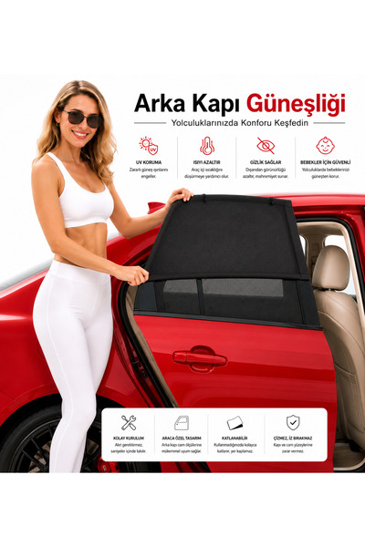Ankaflex 1 buc. perdea de protecție solară pentru mașină, perdea pentru geam ...
